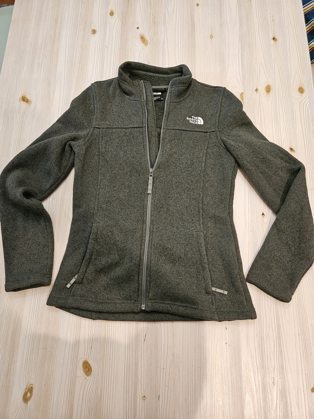 The North Face Crescent Full-Zip Fleece Jacket Green Small